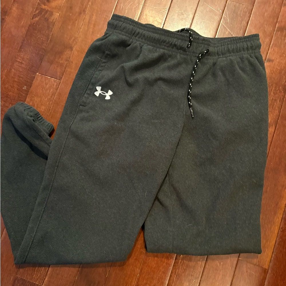 Under Armour Kids Black Drawstring Jogger Sweatpants